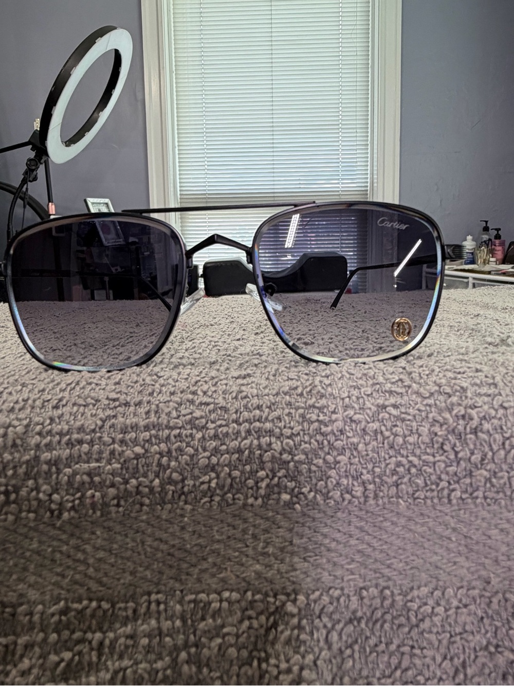 Black Gradient Aviator Sunglasses